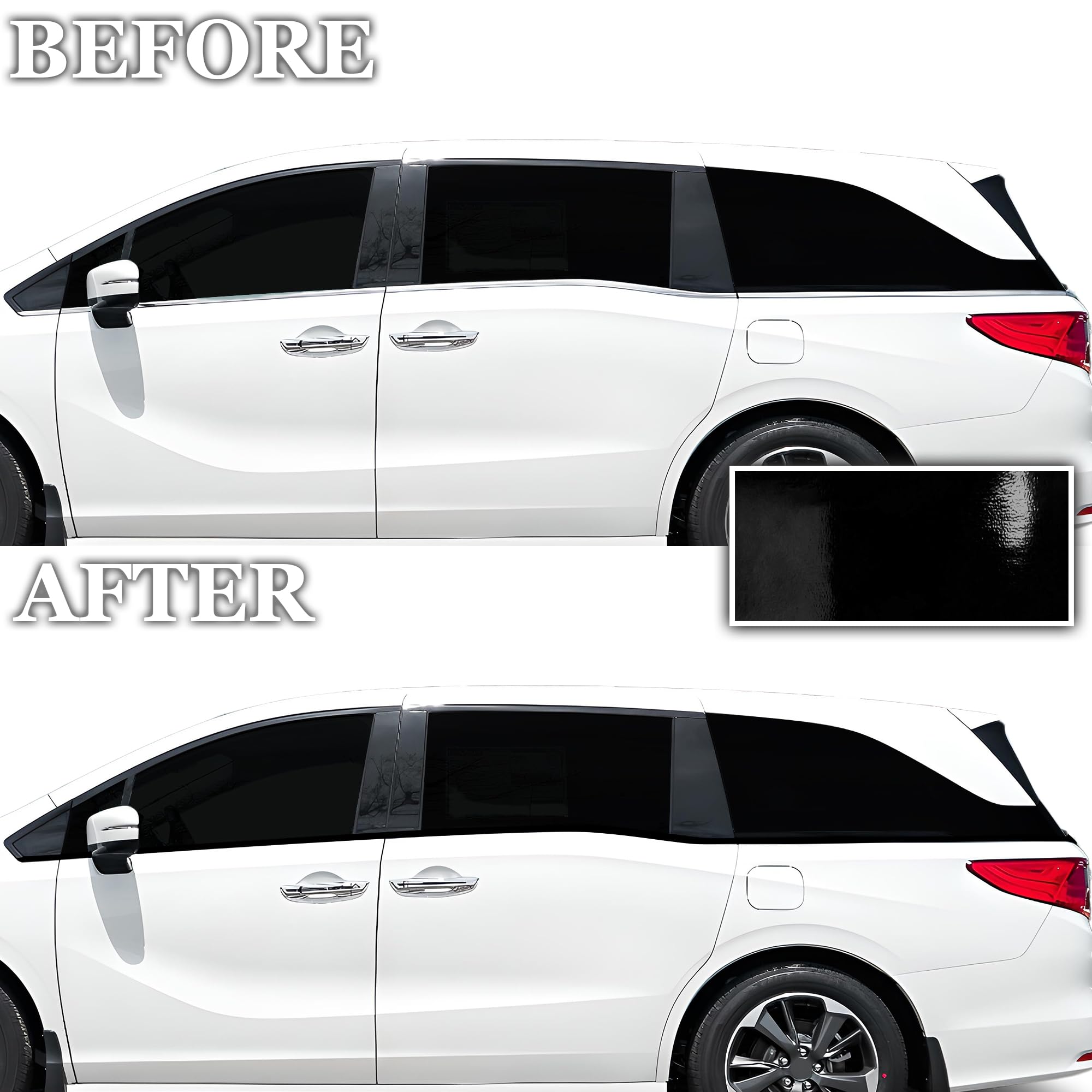 For Cars SlickMod Chrome Delete Blackout Vinyl Overlay For